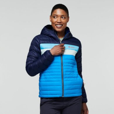 Cotopaxi Women's Fuego Down Hooded Jacket - Maritime/Saltwater, Large at Northern Ski Works