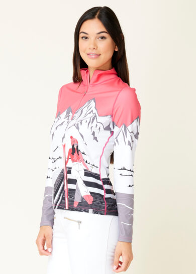 Krimson Klover Apres Anyone 1/4 Zip Mid Weight Base Layer Top at Northern Ski Works 5