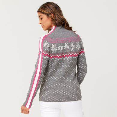 Krimson Klover Women's Snowhut Zip Neck Sweater at Northern Ski Works 2