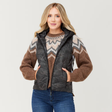 Krimson Klover Women's Vesta Hooded Reversible Vest at Northern Ski Works