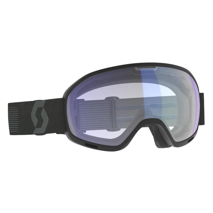 Scott Unlimited II OTG Goggle - Mineral Black + AMP Illuminator Blue Chrome at Northern Ski Works