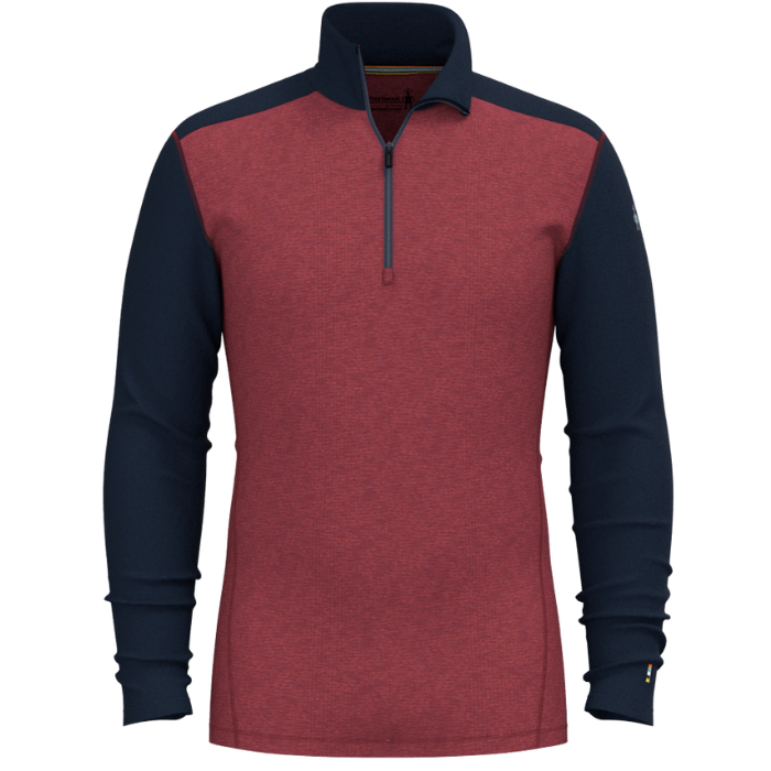 Mens-Classic-Thermal-Merino-Base-Layer-Quarter-Zip-Currant.png Smartwool Men's Classic Thermal Merino Base Layer 1/4 Zip - Image 1