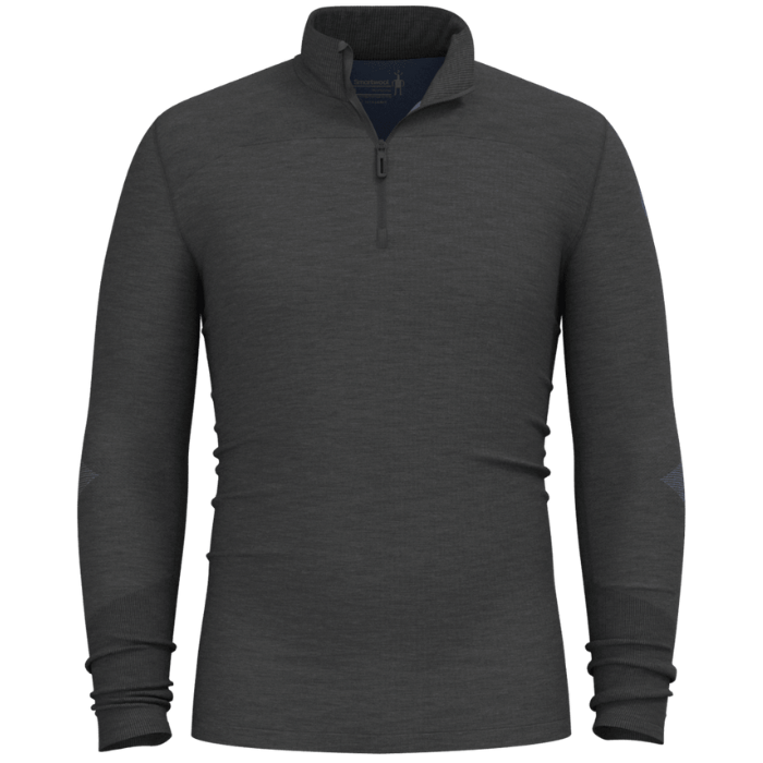 Mens-Intraknit-Thermal-Merino-Base-Layer-Quarter-Zip-Charcoal-1.png Smartwool Men's Intraknit Thermal Merino Base Layer 1/4 Zip - Image 1