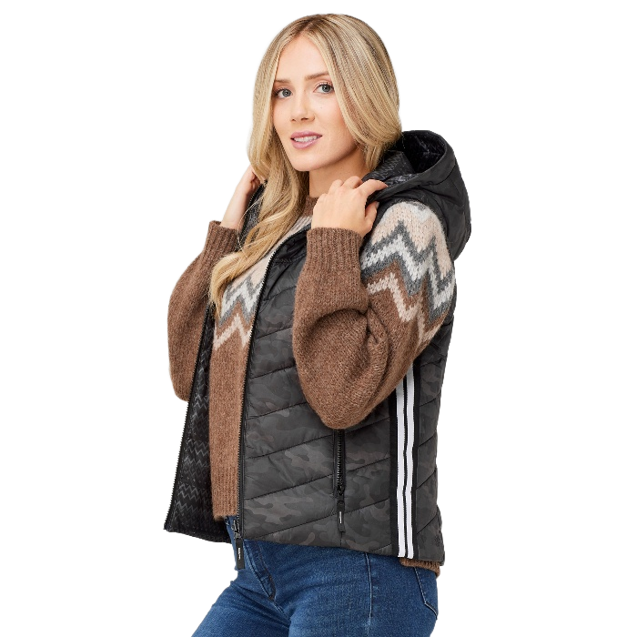 Vesta-Camo-3.jpeg Krimson Klover Women’s Vesta Hooded Reversible Vest - Image 1